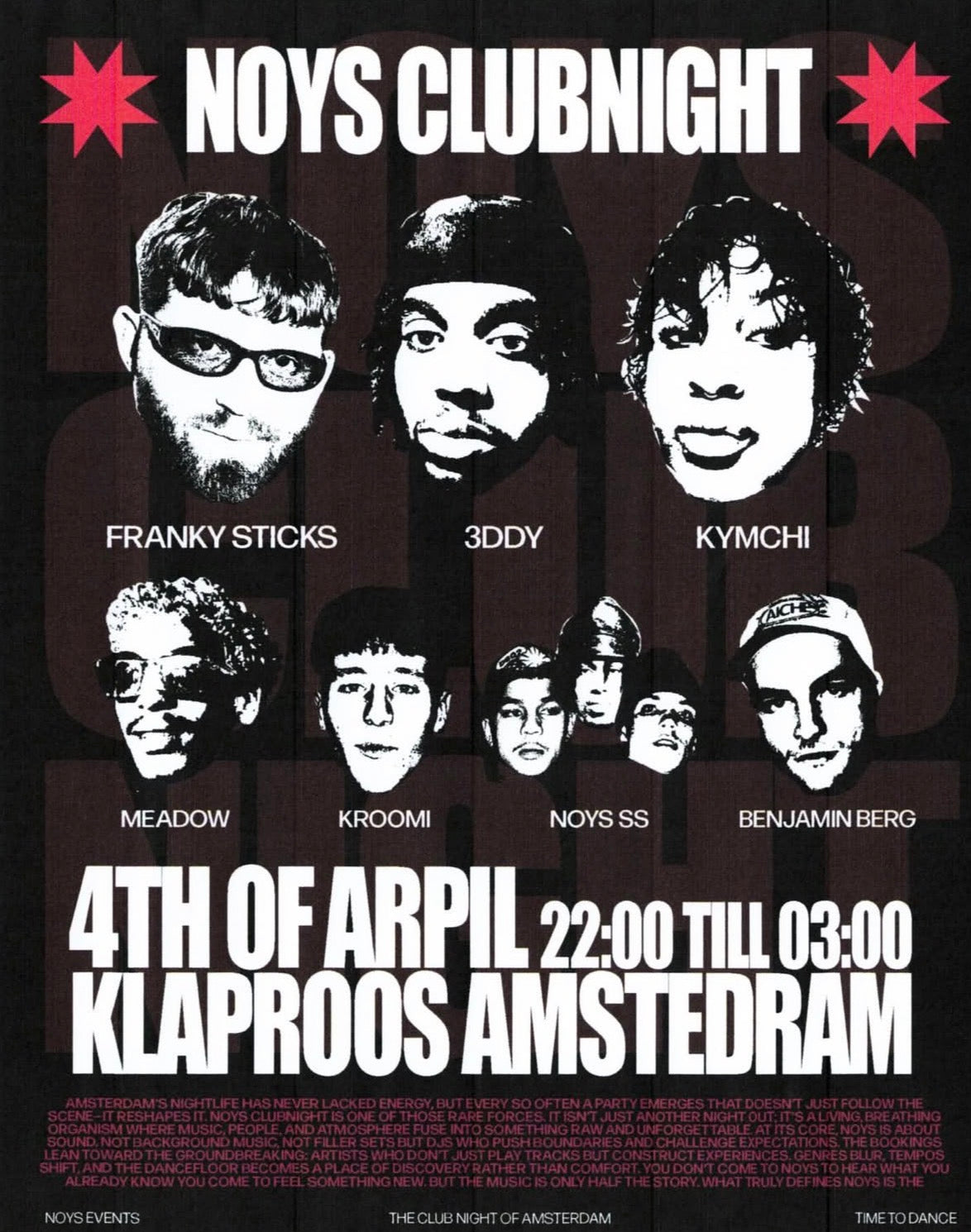 NOYS CLUB NIGHT AT KLAPROOS